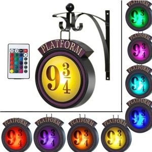 New Multicolor 9 3/4 Figure <b>Night</b> <b>Light</b> <b>LED</b> Magic Wall Lamps Platform Hogwartsed 3D Lamp Harries Room Decor Kids Gift - Product Image 2
