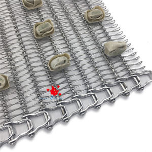 Restaurant Getränke zubehör Edelstahl-Maschen band förderer Hitze beständige Spiralketten-Quer leit blech förderer - Product Image 2