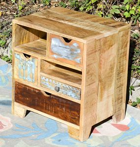Handmade Durable Modern Bedroom Furniture <b>Bedside</b> Cabinet Wood Nightstand 2 Drawers <b>Storage</b> Brown Classy - Product Image 2