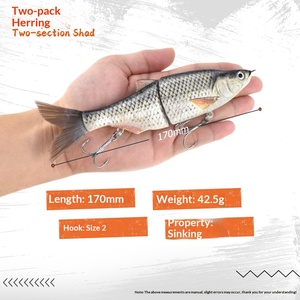 เหยื่อตก<span class=keywords><strong>ปลา</strong></span>ปลอมแบบสมจริง ผิวลายเกล็ดปลาแกะสลัก 3 มิติ <span class=keywords><strong>หาง</strong></span>พลาสติกสีน้ำตาลอ่อน สำหรับตก<span class=keywords><strong>ปลา</strong></span>ทะเล - Product Image 2