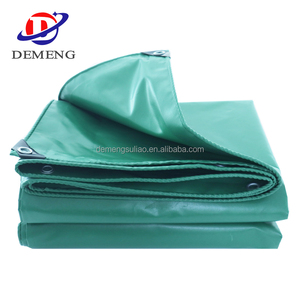 Bâche en PVC enduit vert 600 GSM super résistante et imperméable pour rideau latéral <span class=keywords><strong>de</strong></span> camion, idéale pour couverture extérieure à prix abordable - Product Image 4