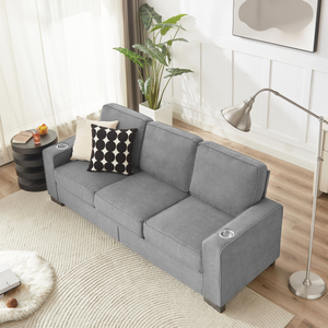 Juego de Sofás de Pana para Sala de Estar, Sofás Cuadrados para Apartamento, Hotel, Villa, un Solo Asiento, Lujoso, Cc-W1359P215068 (Nuevo) Cc, Precio de Fábrica - Product Image 4
