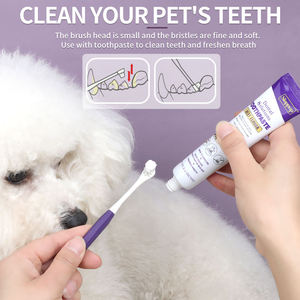 KingHon - Juego de Cepillo y Pasta de Dientes 4 en 1 para Limpieza Dental de Perros, con Cepillo de Doble Cara, en Blister - Product Image 2