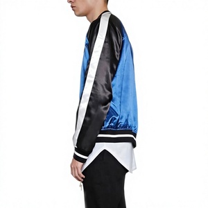 Veste bomber en satin de baseball américaine personnalisable, élégante, de haute qualité, en gros - Product Image 2
