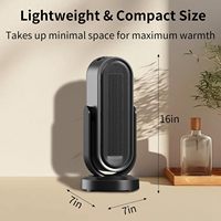 Chauffage d'appoint électrique intelligent en céramique avec télécommande, thermostat réglable, protection contre la surchauffe et la basculation, 500-999, pour extérieur et usage domestique