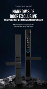 กลอนประตูดิจิตอลไบโอเมตริกซ์แบบสแกนลายนิ้วมือ Glomarket สำหรับประตูบานเลื่อนอะลูมิเนียมแบบแคบ ประตูไม้  ควบคุมผ่านแอป Tuya - Product Image 2