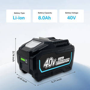 Paket Baterai Pengganti 40V - Kompatibel Solid State 8Ah BL4080F BL4040 BL4025 BL4025B BL4020 BL4050 untuk Perkakas Listrik Tanpa Kabel - Product Image 2