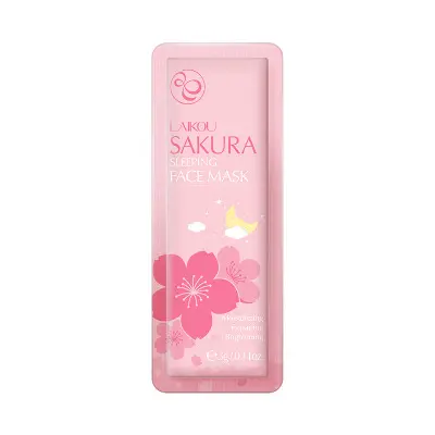 LAIKOU Skin Care Moisturizing Repair Brightening Natural Sakura Face Sleeping Mask 3g