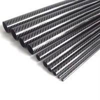 Tubo de fibra de carbono mate de sarga 3K personalizado de alta calidad Tubo de fibra de carbono Premium