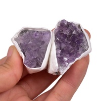 En gros Naturel Améthyste Cristal Cristaux De Guérison Quartz Trésor Boîte En Pierre