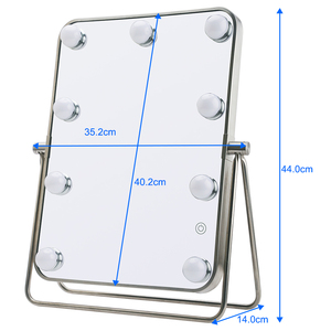 <span class=keywords><strong>Specchio</strong></span> da Trucco Rettangolare a LED da 16 Pollici in Acciaio per Hollywood, <span class=keywords><strong>Specchio</strong></span> Illuminato con Touch Screen e Installazione a Batteria - Vendita all'Ingrosso - Product Image 5