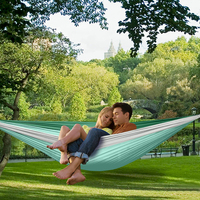 JELOCAMP Léger 210T Double Camping Hamac Balançoire avec 2 Sangles d'Arbre Balançoire Suspendue Équipement de Couchage Hamacs de Randonnée