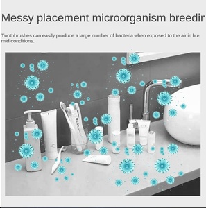 Porta spazzolino intelligente a raggi ultravioletti multifunzione porta spazzolino automatico distributore dentifricio - Product Image 3