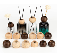 Bouchon en bois personnalisé avec logo, couvercle à vis pour diffuseur de parfum écologique, 22mm 24mm 28mm, léger et portable