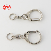 Mousqueton robuste en alliage de zinc pour porte-clés, avec bouton à pression, couleur personnalisable, pivotant, accessoires de sac portables