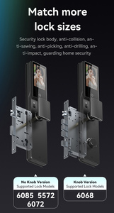 Tuya riconoscimento del volto Digital electric Smart Lock videocitofono Wifi serrature senza chiave codice per impronte digitali blocco 68/72/85 Cnc - Product Image 4