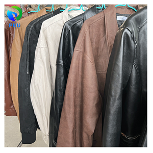Модная Смешанная кожаная куртка для взрослых, подержанная одежда оптом - Product Image 2