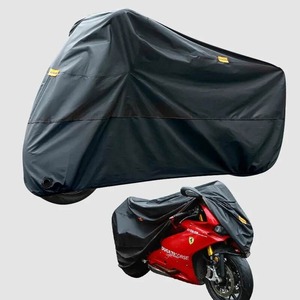 Housse de <span class=keywords><strong>pluie</strong></span> imperméable pour moto, résistante aux UV, à la poussière et à la neige, convient aux cruisers, aux scooters et à toutes les motos - Product Image 3