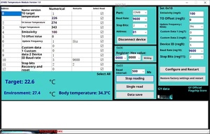 Capteur de température infrarouge en ligne sans contact MODBUS GY-485-614V5 0,2°C - Product Image 3