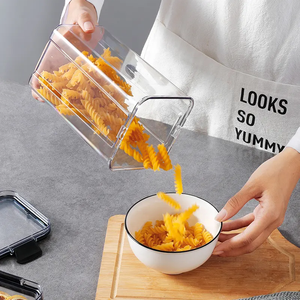 Kitchen Food Containers For Sugar Spice Rice 4 Pack Large Plastic Sealed Can Airtight Dry Food Storage Container Organizer Box