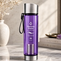Bouteille d'eau alcaline hydrogénée de 600 ml avec sangle, bouteille d'eau riche en hydrogène portable