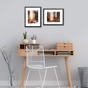 Chất lượng tốt 11*14 A4 màu đen tùy chỉnh MDF gỗ đa Bộ Cắt dán tường Tabletop Poster hiển thị hình ảnh khung ảnh cho trang trí nội thất - Product Image 4