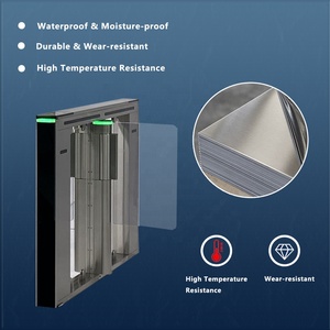 Özel RFID/Parmak İzi/Yüz Tanıma Erişimli 304 Paslanmaz Çelik Hızlı Geçiş Kapısı, IR Sensörlü ve Sıkışma Önleyici - Product Image 3