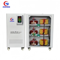 Stabilisateur de tension triphasé TNS 40 kVA AVR CE ISO pour ligne de production d'usine, automatique AC 20 kVA 380 V en cuivre