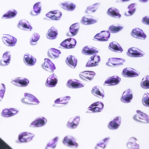 Ametista Brasileña Natural de la Mejor Calidad, 8x6 mm, Corte Pera Facetado, Gema de Cuarzo Suelta para Joyería - Product Image 4