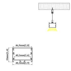 Bán Chạy 50X35Mm Nhôm Định Hình Rộng 50Mm Cho Dải Đèn Led - Product Image 2