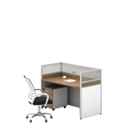 Bureaux horizontaux pour le personnel cabine de bureau poste de travail personnalisé pour 2 personnes poste de travail en alliage d'aluminium partagé en gros en usine