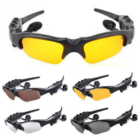 Sport stéréo Bluetooth sans fil casque pliable lunettes de soleil casque polarisé conduite lunettes de soleil/mp3 micro équitation yeux lunettes