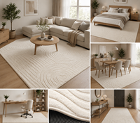 Hochwertiger Einfarbiger Plüsch-Teppich Weicher Mikrofaser-Teppich Rutschfest Langlebig Moderner Bodenbelag Wohnzimmer Schlafzimmer Inneneinrichtung