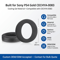 Coussinet de remplacement en Gel de refroidissement pour casque Sony PS4/0083 Coussin d'oreille confortable et rafraîchissant Coussinets pour casque en tissu de glace