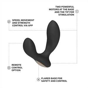 Усовершенствованный Мужской Вибратор <span class=keywords><strong>LELO</strong></span> Hugo 2, Bluetooth-приложение, массажер простаты с 10 настройками, водонепроницаемые и перезаряжаемые секс-игрушки - Product Image 3