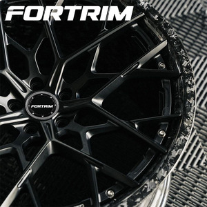 FORTRIM Jantes en alliage noir forgé 2 pièces en fibre de carbone <span class=keywords><strong>17</strong></span> 19 20 22 24 pouces 5x114.3 5x120 5x112 Jantes pour <span class=keywords><strong>audi</strong></span> <span class=keywords><strong>A3</strong></span> benz LandRover - Product Image 2