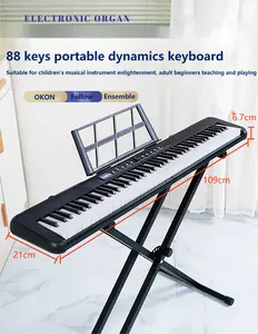 88 tasti doppia tastiera digitale organo elettronico strumento per pianoforte Bluetooth MP3 Play funzione di apprendimento e pratica
