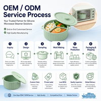 Couvercle de cuisson vapeur en silicone de qualité alimentaire, écologique, à double couche et compartimentée, pour une préparation de repas saine