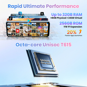 สมาร์ทโฟน Fossibot S5 Pro 8+256GB OTG หน้าจอ 6.88 นิ้ว HD+ 120Hz กล้องหลัง 50MP กล้องหน้า 8MP ช่องเสียบ 3.5 มม.+Type C แบตเตอรี่ 6000mAh ระบบปฏิบัติการ Android 15 - Product Image 3