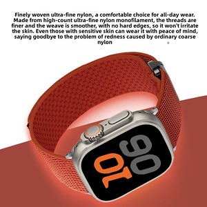 Bracelet en nylon ultra-fibre pour Apple Watch Ultra 3 49 mm, respirant et doux, idéal pour les sports de plein air, vente en gros d'usine - Product Image 3
