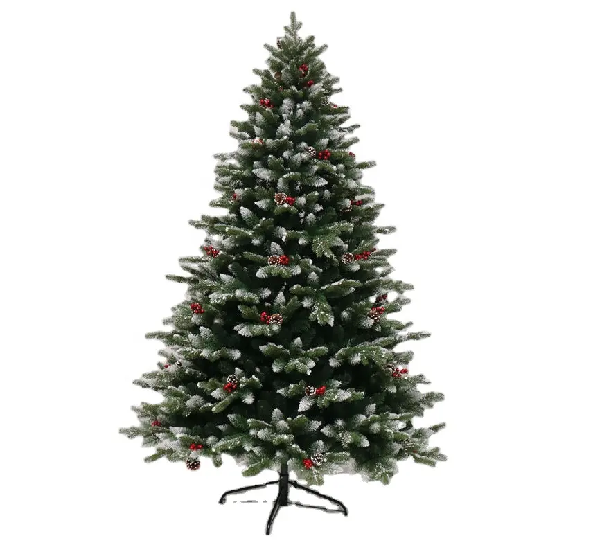 5FT Luxe PVC + PET Mélangés À Charnière Intérieure Arbre Artificiel De Noël