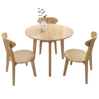 Ensemble de table, chaises de café en bois, table pour restaurant, vente en gros