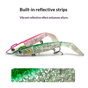 SWORDFISH Esca Artificiale Morbida <span class=keywords><strong>in</strong></span> <span class=keywords><strong>Silicone</strong></span> con Testa Piombata e Coda a T 30g/37g/43g per Pesca <span class=keywords><strong>in</strong></span> <span class=keywords><strong>Mare</strong></span> e da Barca, Acqua Salata, Luccio - Ingrosso - Product Image 2