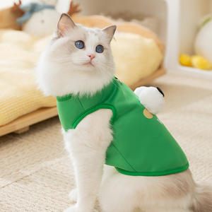 Outono Inverno Gato Camisola Bonito Gato Sem Pelos Trela Do Cão Estilo Clássico Pet Roupas Feitas de Algodão Big-Eyed Adorável - Product Image 3