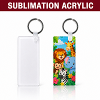 Foto-Sublimations-Acryl-Schlüsselanhänger Blanko Wärmeübertragung Bedruckbarer Schlüsselring für Personalisierte Geschenke
