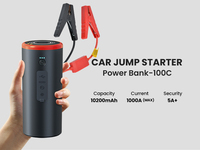 Kit d'entretien automobile portable 5 en 1 : démarreur de secours, souffleur, aspirateur, pompe à pneus, lumière LED, charge USB ultra-rapide, sac de rangement, conception OEM