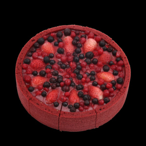 <span class=keywords><strong>เค้ก</strong></span>มูสเรดเวลเวทแช่แข็ง ฮาลาล ไขมันต่ำ พร้อมเนื้อสตรอว์เบอร์รีและบลูเบอร์รี ของหวานสำหรับน้ำชายามบ่าย - Product Image 3