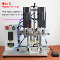 Machine de capsulage automatique pour équipement d'emballage, capsuleuse pneumatique électrique à vis pour scelleuse de bouteilles avec gabarit de serrage