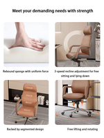 Chaise de conférence ergonomique au design moderne en cuir synthétique, chaise de bureau debout, moins de 100 $, orange, empilable