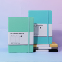 Cuadernos de Notas Personalizados con Logotipo, Tamaño A5, Rayados y Punteados, 80 Hojas, Color Macarrón, Diario con Cinta Elástica